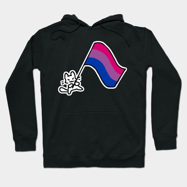 bi flag kitty Hoodie by Kippicat